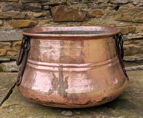 GOOD LARGE COPPER LOG BIN CIRCA 1800 - ADDITIONAL PHOTO 4