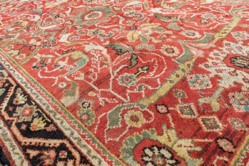 ANTIQUE MAHAL RUG CARPET - ADDITIONAL PHOTO 3