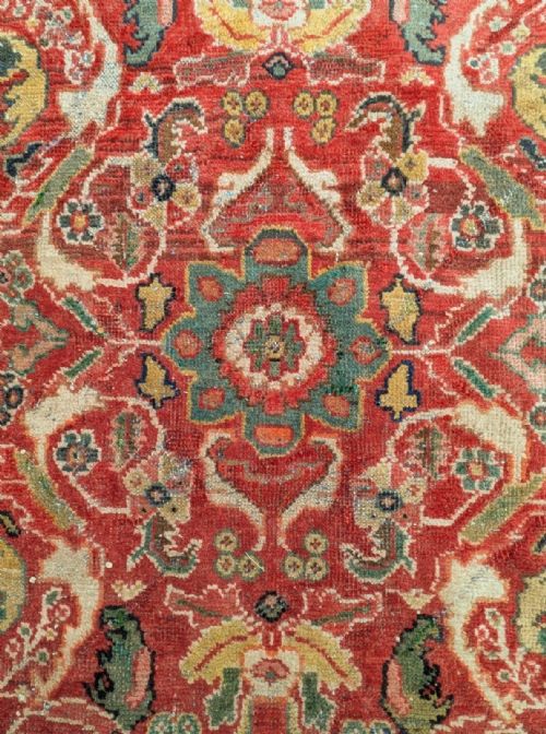 ANTIQUE MAHAL RUG CARPET - ADDITIONAL PHOTO 1