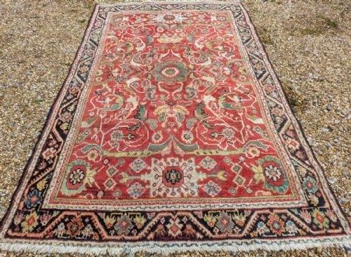 ANTIQUE MAHAL RUG CARPET - ADDITIONAL PHOTO 2