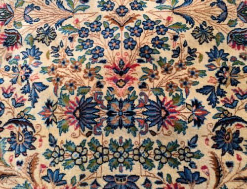 GOOD ANTIQUE KIRMAN CARPET ROOM SIZE 490 CMS BY 338 CMS - ADDITIONAL PHOTO 4