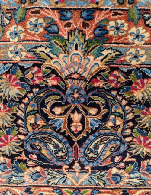 GOOD ANTIQUE KIRMAN CARPET ROOM SIZE 490 CMS BY 338 CMS - ADDITIONAL PHOTO 3