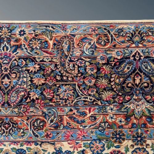 GOOD ANTIQUE KIRMAN CARPET ROOM SIZE 490 CMS BY 338 CMS - ADDITIONAL PHOTO 5