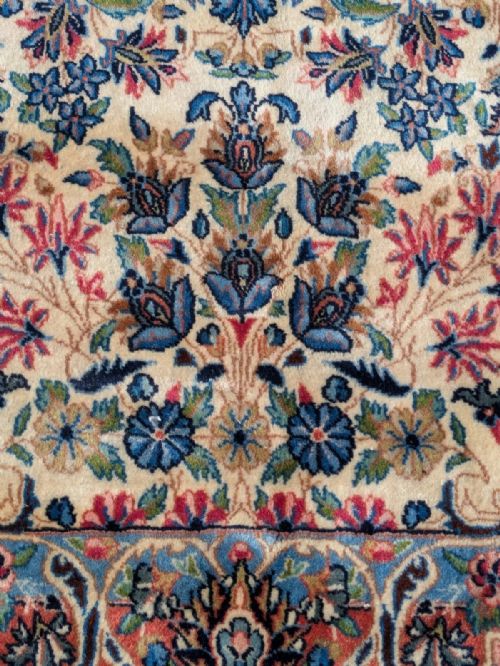GOOD ANTIQUE KIRMAN CARPET ROOM SIZE 490 CMS BY 338 CMS - ADDITIONAL PHOTO 6
