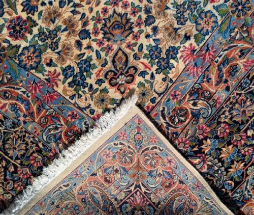 GOOD ANTIQUE KIRMAN CARPET ROOM SIZE 490 CMS BY 338 CMS - ADDITIONAL PHOTO 9