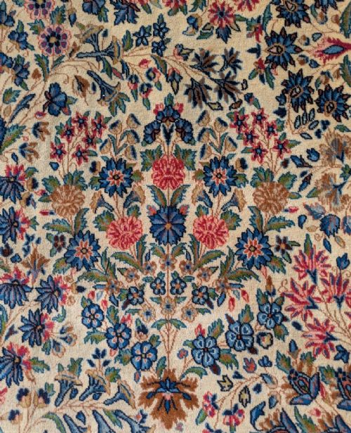 GOOD ANTIQUE KIRMAN CARPET ROOM SIZE 490 CMS BY 338 CMS - ADDITIONAL PHOTO 11