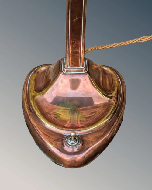 STYLISH ART DECO COPPER DESK LAMP CIRCA 1920 - ADDITIONAL PHOTO 6