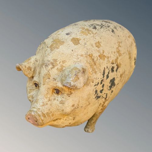 VINTAGE FOLK ART BUTCHER'S ADVERTISING PIG GLOUCESTER OLD SPOT - ADDITIONAL PHOTO 2