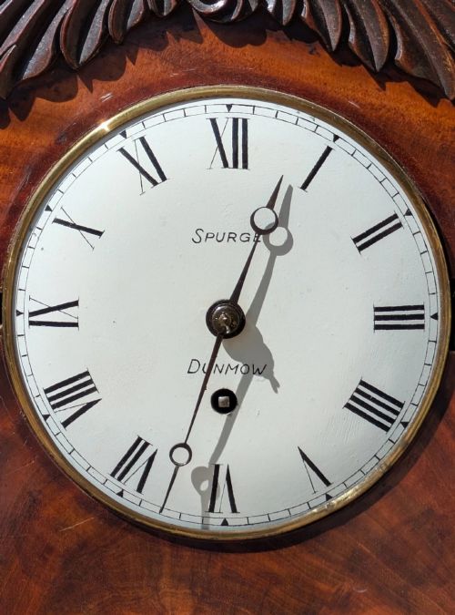 19TH CENTURY MAHOGANY BRACKET CLOCK FUSEE MOVEMENT SPURGE DUNMOW - ADDITIONAL PHOTO 5