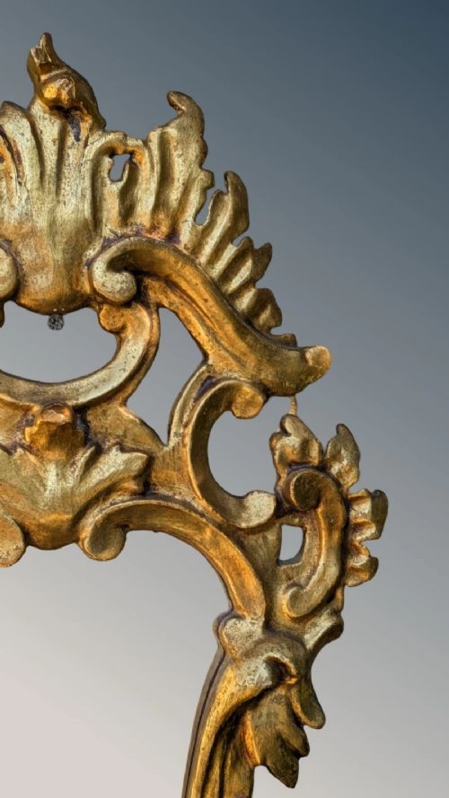 Antique French Gilt Wood Mirror Rococo Design View III