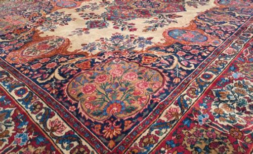 ANTIQUE KIRMAN CARPET ROOM SIZE - ADDITIONAL PHOTO 2