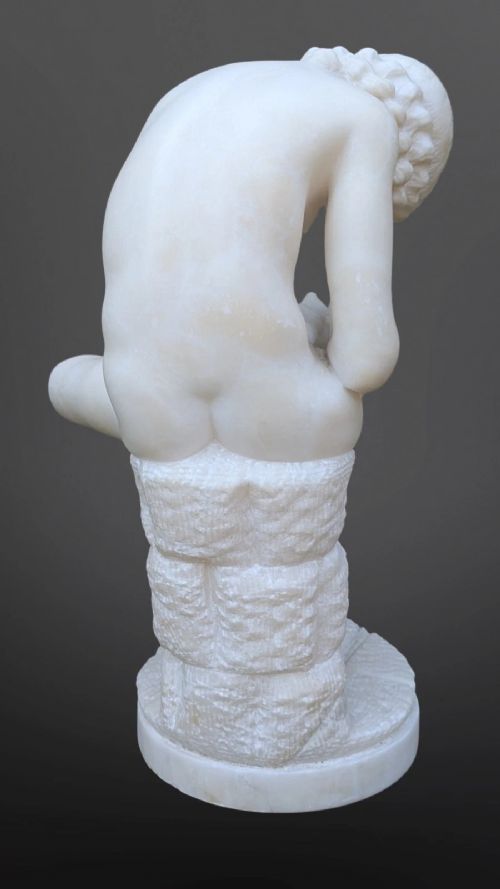 ANTIQUE ALABASTER FIGURE SPINARIO - ADDITIONAL PHOTO 2
