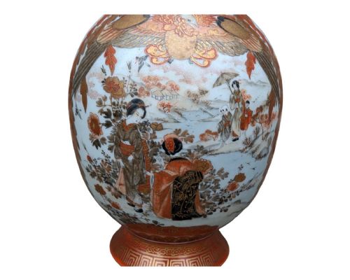 GOOD LARGE ANTIQUE JAPANESE KUTANI VASE - ADDITIONAL PHOTO 5