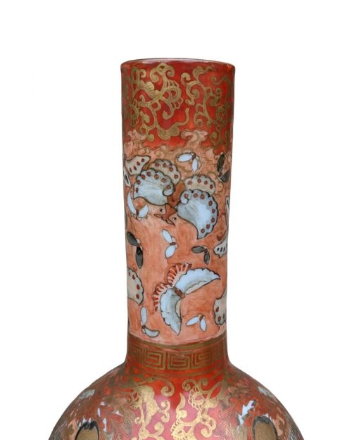 GOOD LARGE ANTIQUE JAPANESE KUTANI VASE - ADDITIONAL PHOTO 6