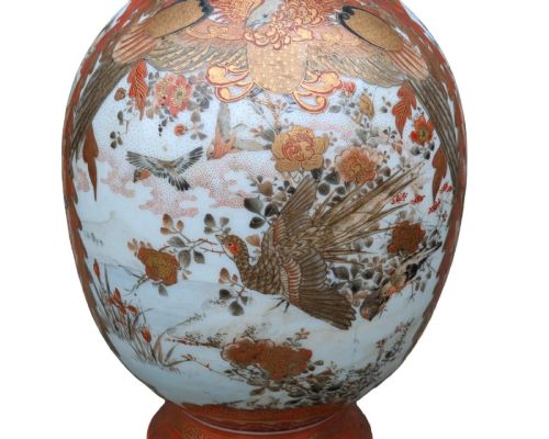 GOOD LARGE ANTIQUE JAPANESE KUTANI VASE - ADDITIONAL PHOTO 9