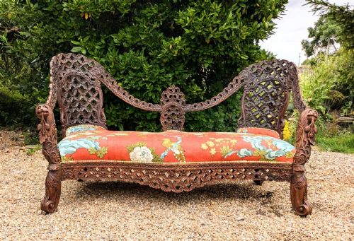 ANTIQUE ANGLO INDIAN BOMBAY SOFA