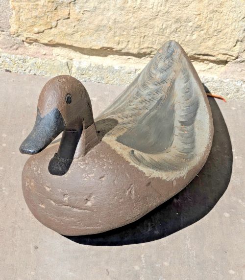 Charming Antique Wooden Decoy Duck Hand Painted