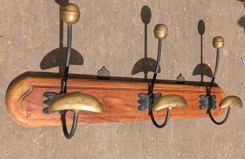 Antique French Brass Coat Hangers