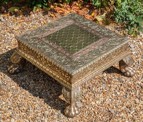 Antique Indian Low Table Brass Copper
