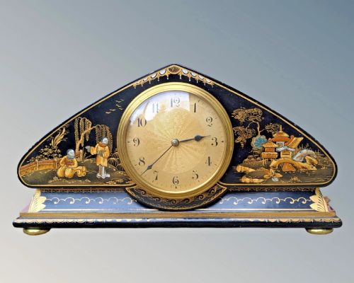 Pretty Chinoiserie Mantle Clock