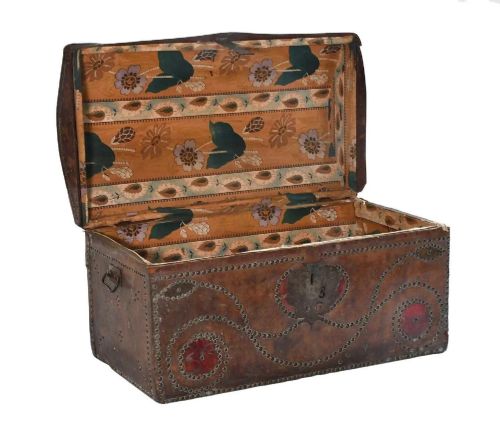 Good George II Studded Leather Chest 18th Century
