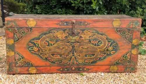 Antique Tibetan Painted Chest