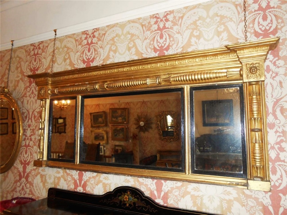 Regency Giltwood Overmantle Mirror