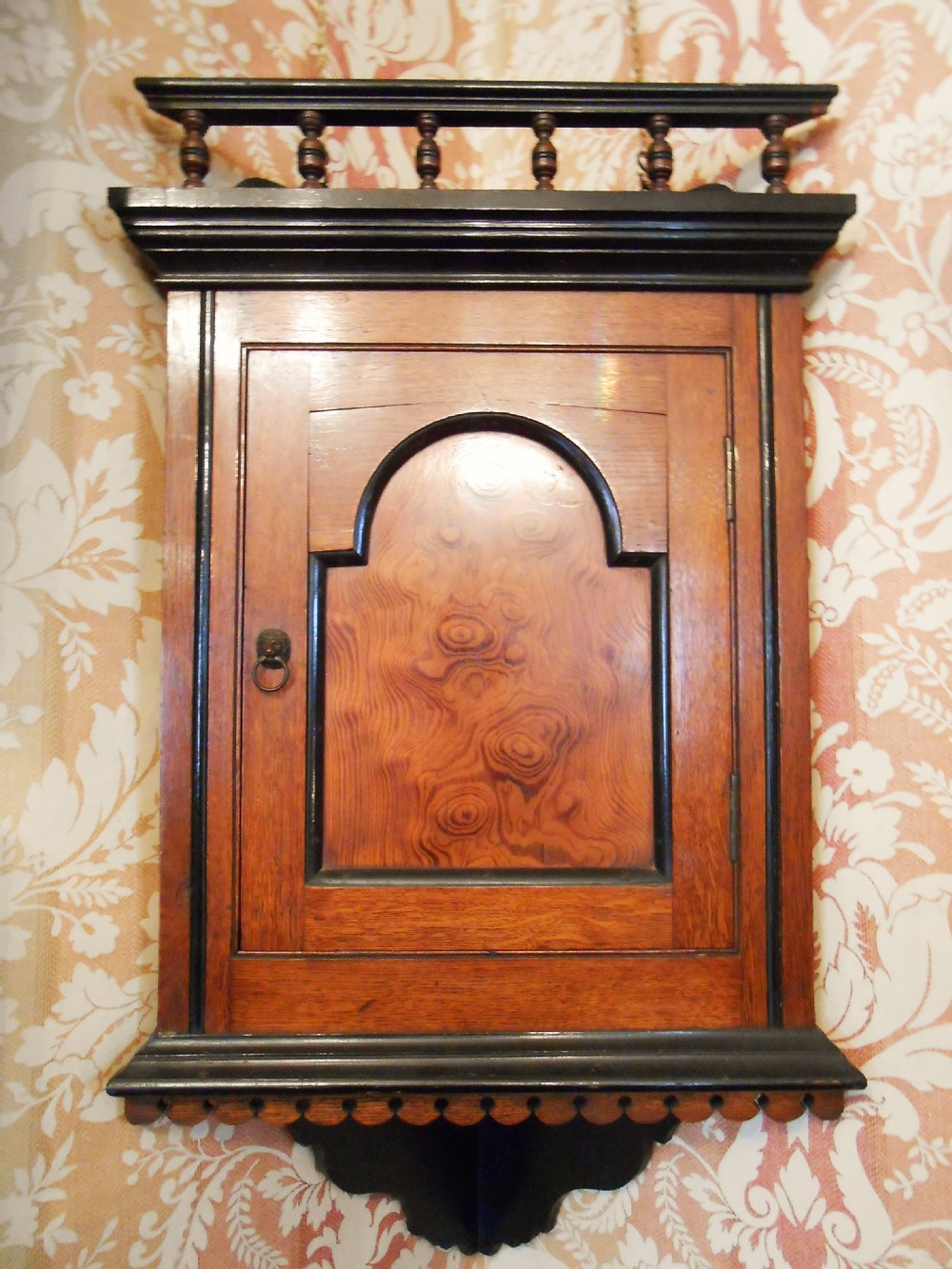 Victorian Gothic Style Oak & Pine Corner Cabinet