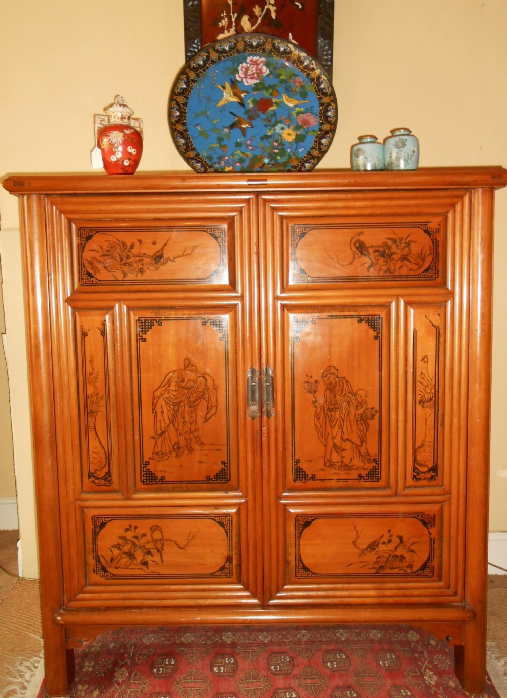 Chinese Camphor Wood Cabinet, Late 19th Century
