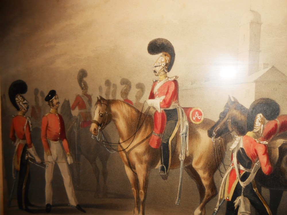 19th Century Aquatint, 3rd Dragoon Guards, British Army
