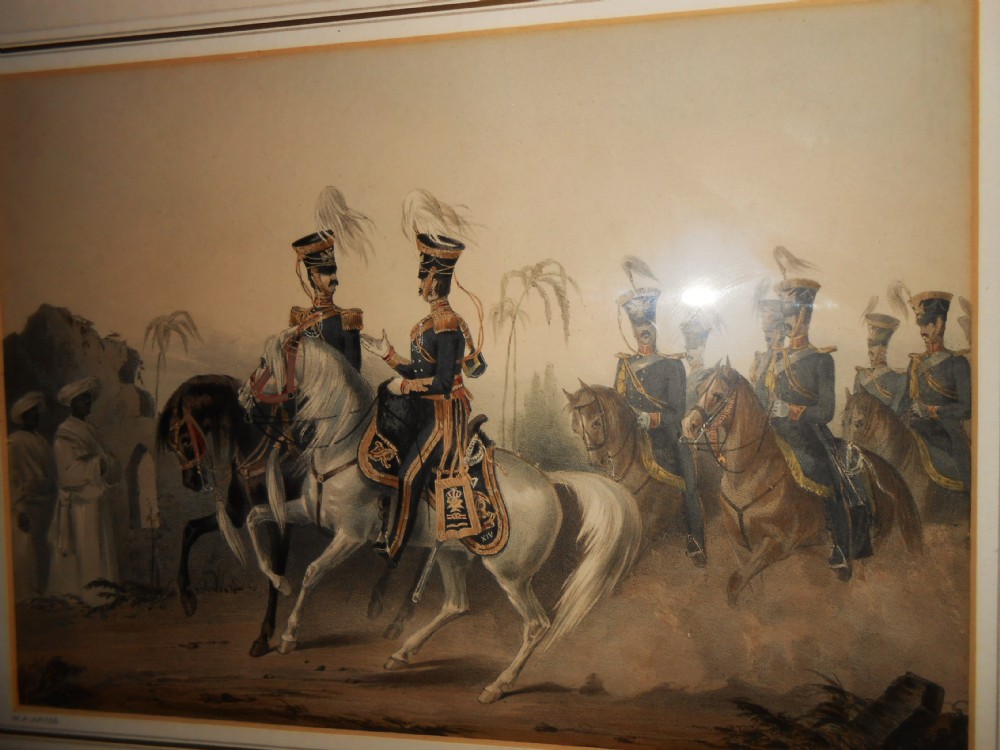 19th Century Aquatint, 14th Light Dragoons, British Army