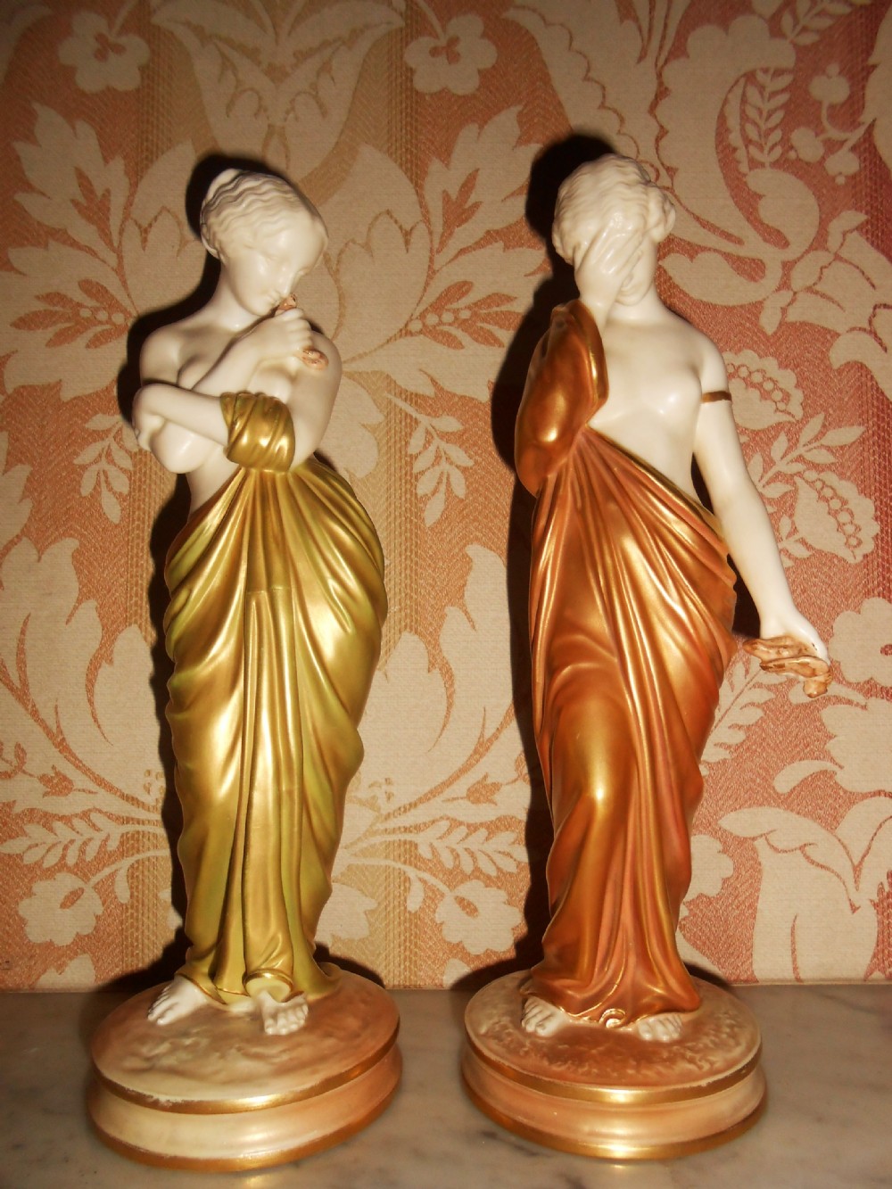 Pair Royal Worcester, Sorrow & Joy by James Hadley