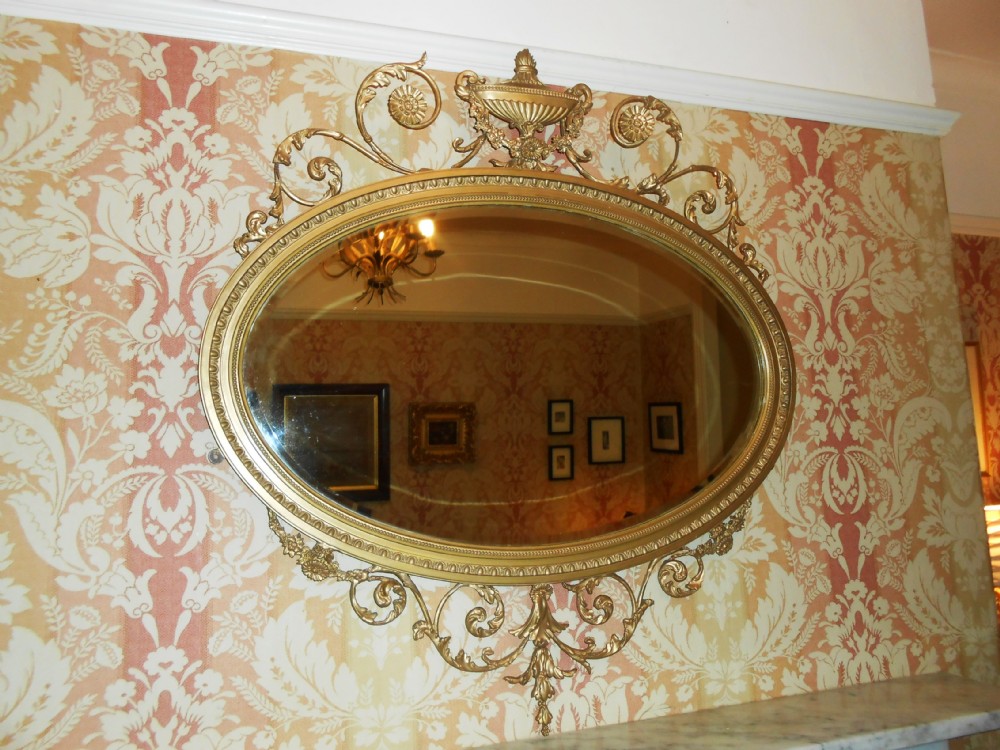 Victorian Regency Style Gilt Overmantle Mirror