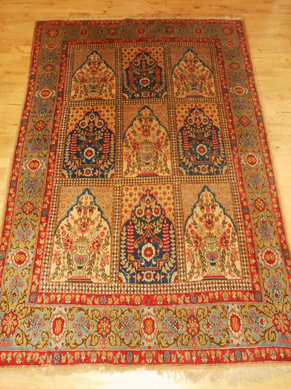 Antique Persian Kashan Rug, Mihrab Design