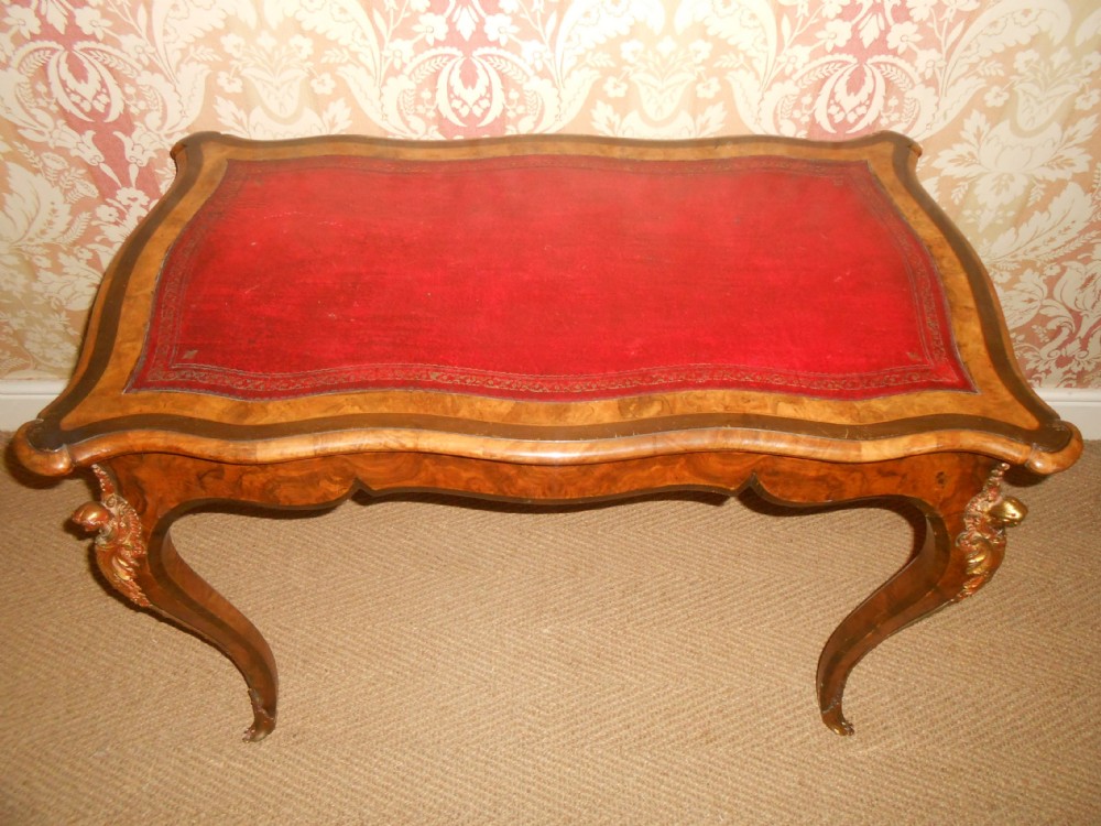 French Walnut Card Table in Louis XV Style, 19th Century