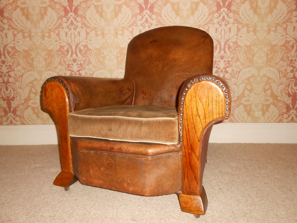 Art Deco Leather Chair