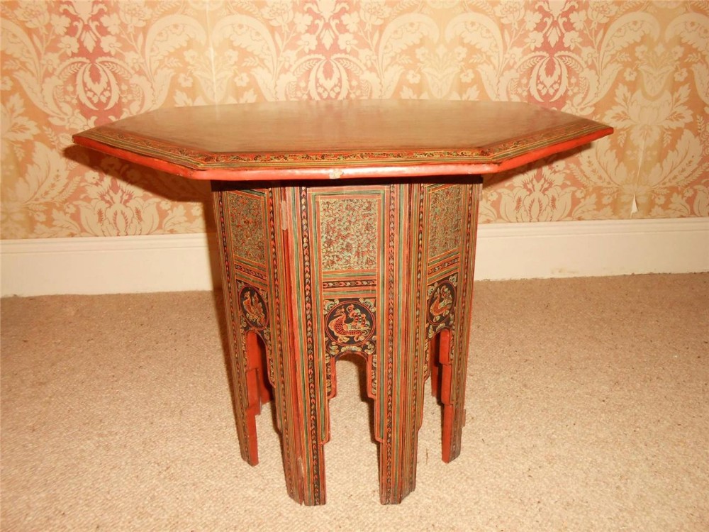 Burmese Folding Lacquer Prayer Table, c.1900