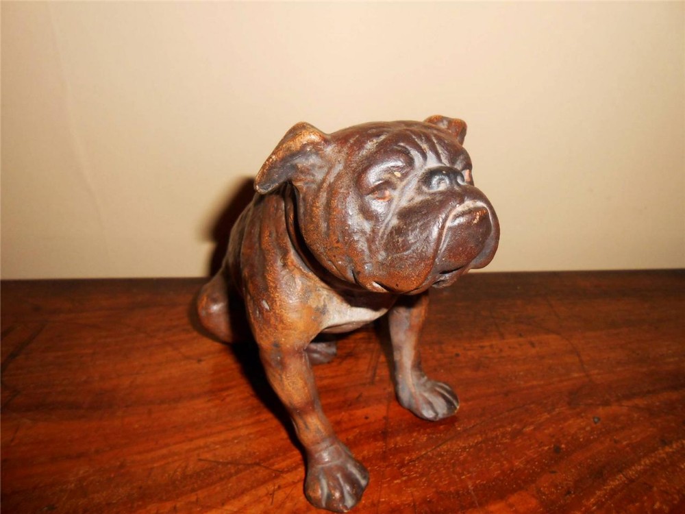 19th Century Cold Painted Terracotta Bulldog