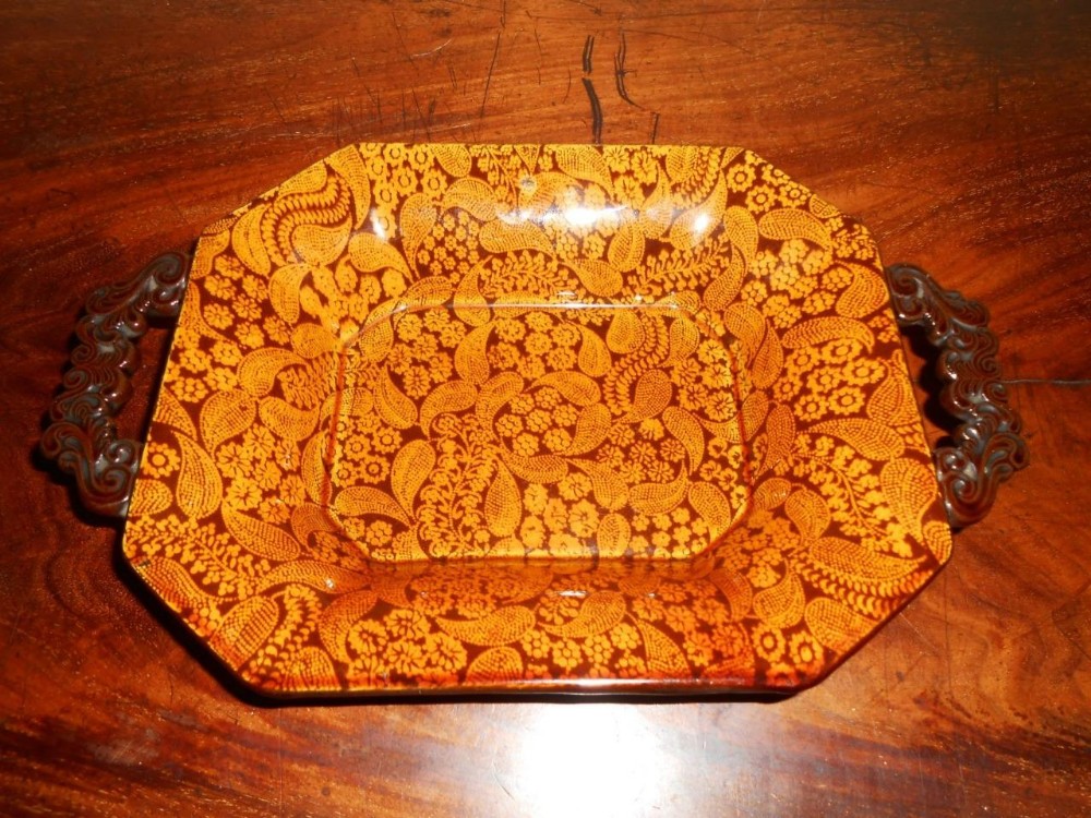 Scott Brothers Paisley Pattern Dish Southwick 19th Century