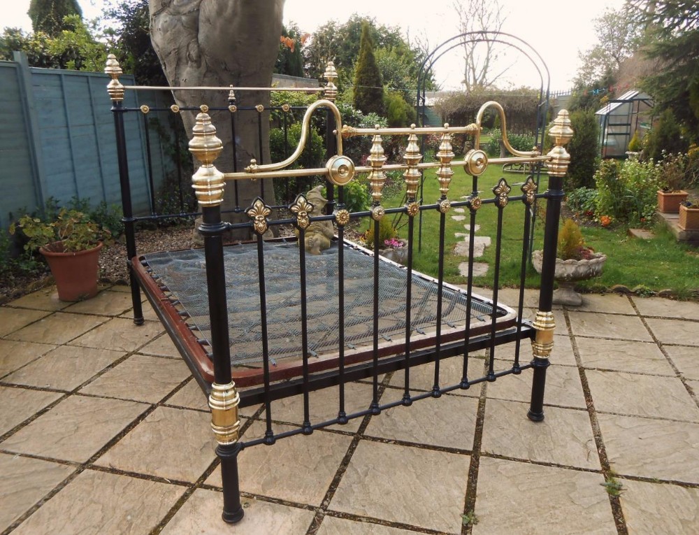 Victorian Cast & Brass Double Bed