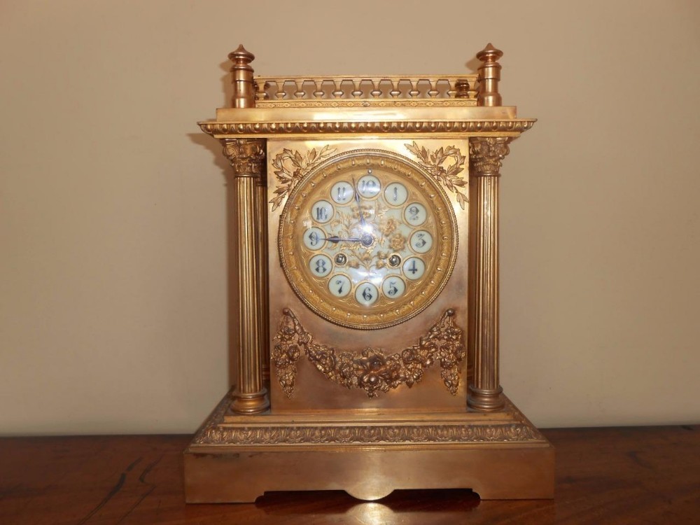 Quality Victorian Gilt Metal Mantle Clock Vincenti & Co.