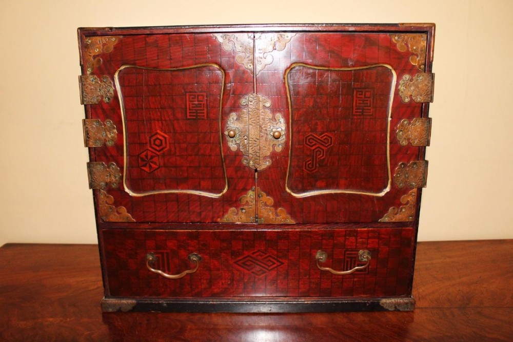 Japanese Meiji Period Lacquered Table Cabinet c.1890
