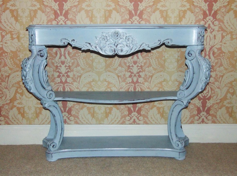 19th Century French Painted Hall Console Side Table