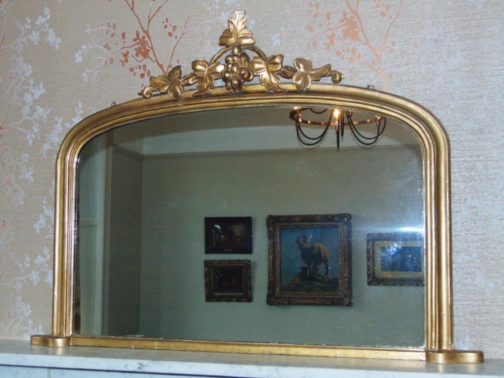 Victorian Gilt Overmantel Mirror c.1860