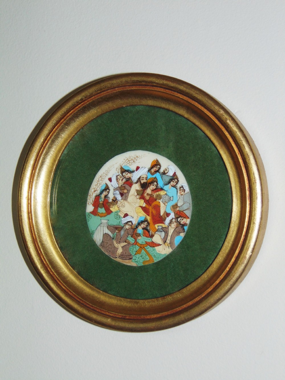 Circular Early 20th Century Indian Painting on Ivory Panel
