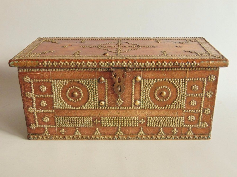 Stunning Antique Zanzibar Chest Brass and Copper 19th C