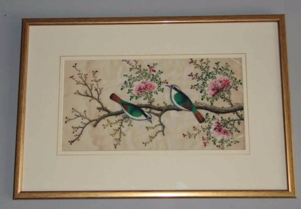 Chinese Watercolour Painting on Pith 19th Century
