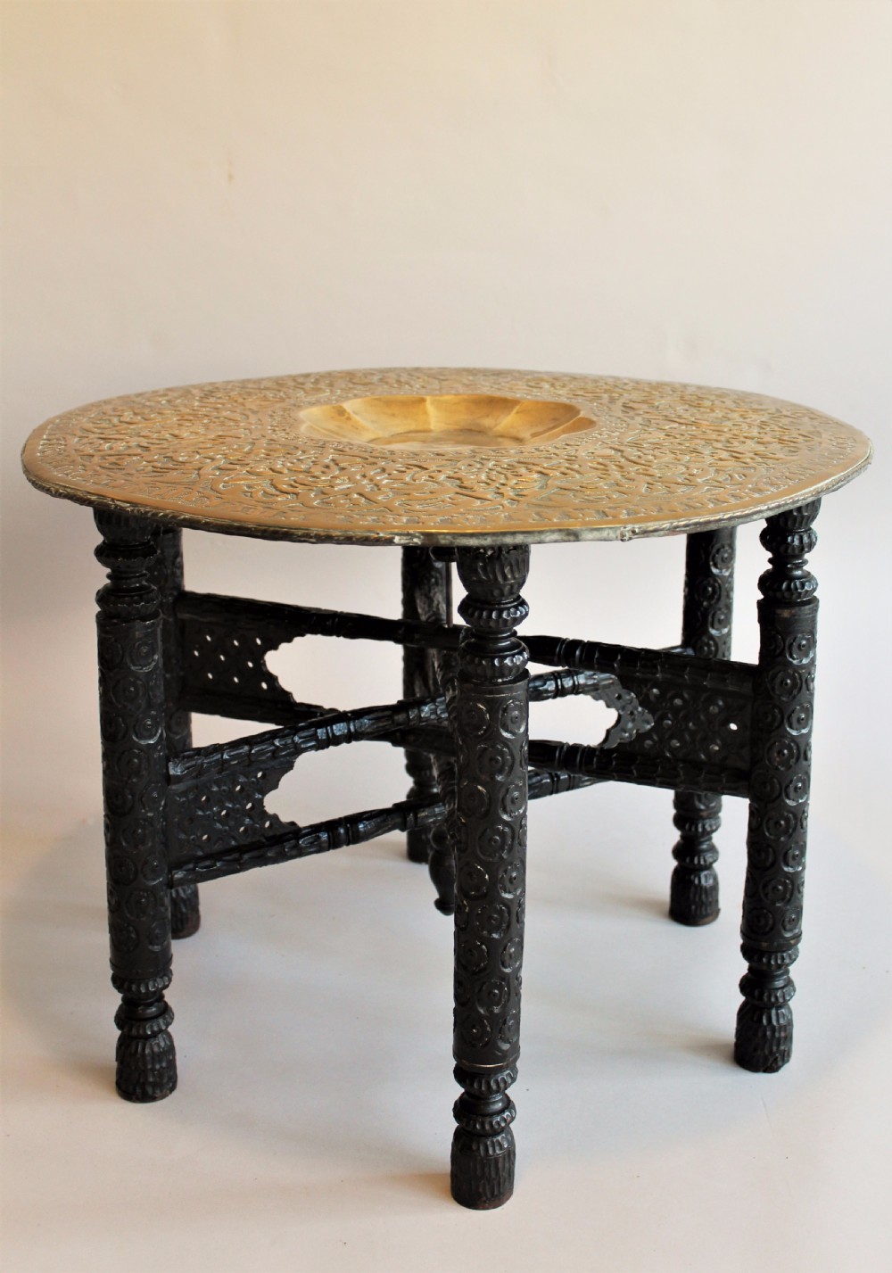 Persian Solid Brass Tray Top Table