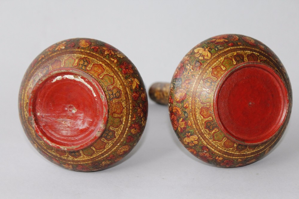 Pair Indian Kashmir Vases 19th century View III
