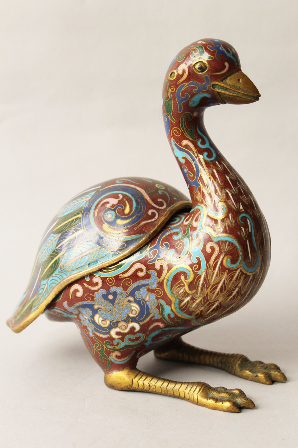 Antique Chinese Cloisonne Phoenix
